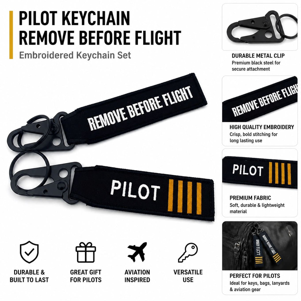 Pilot & Remove Before Flight - Schlüsselanhänger